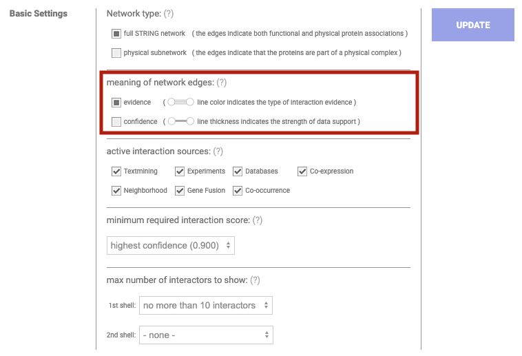 basic settings network edges