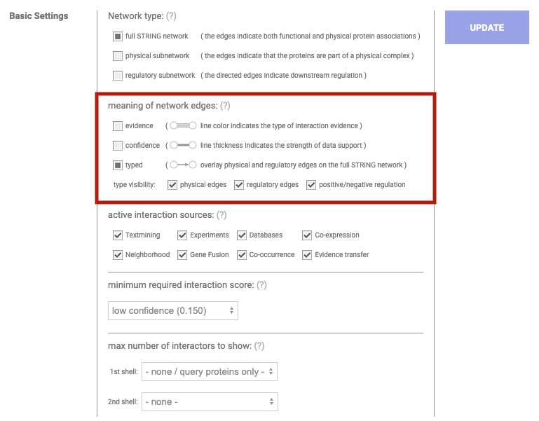 basic settings network edges