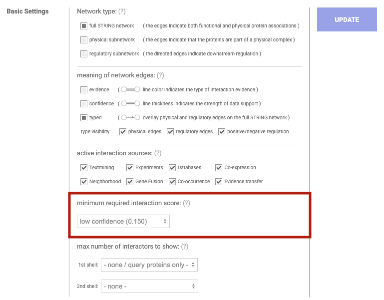 basic settings required score